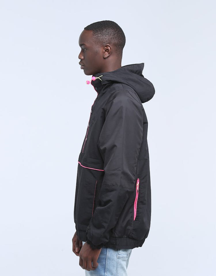 ADIDAS HOODED JACKET BLACK