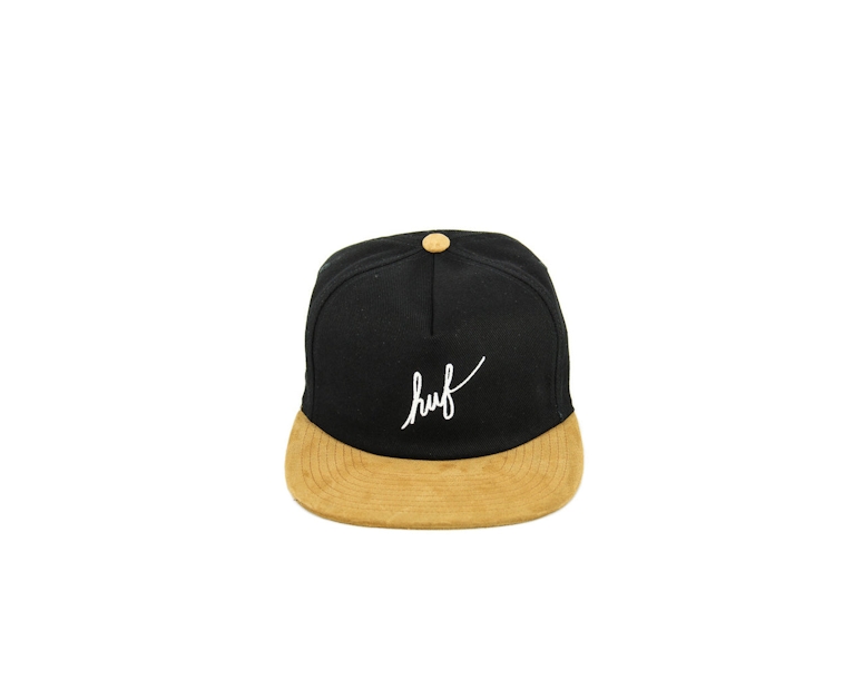 Script Denim Snapback Black Denim
