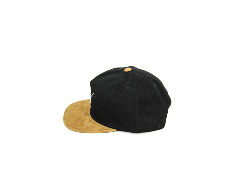 Script Denim Snapback Black Denim