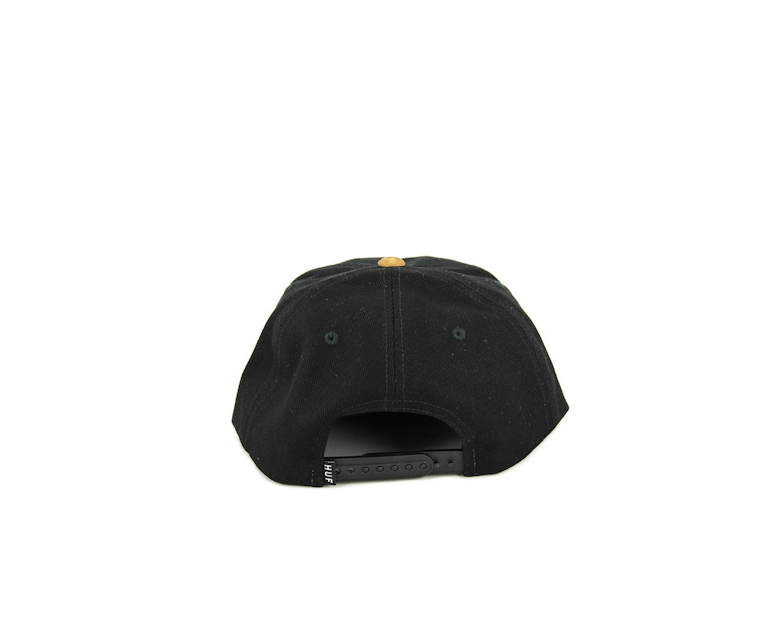 Script Denim Snapback Black Denim