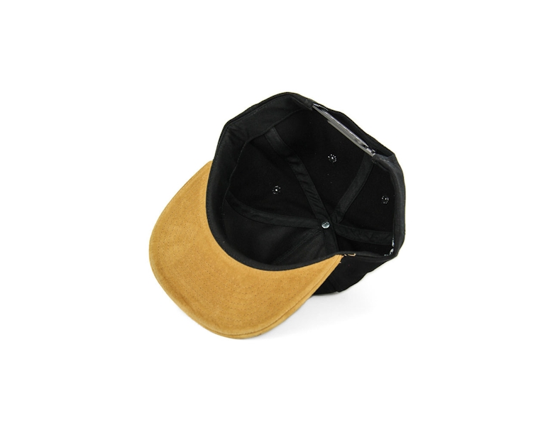 Script Denim Snapback Black Denim