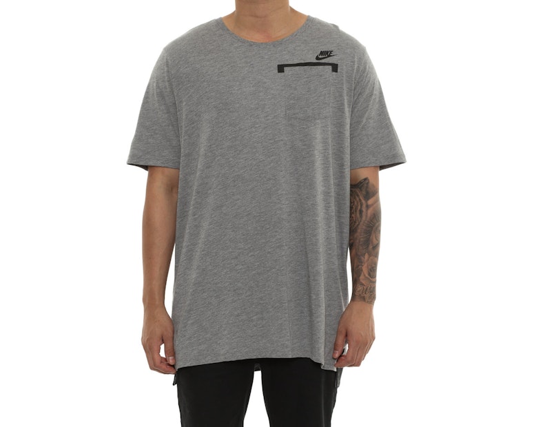 Nike Badlands Pkt Drop Hem Tee Dark Grey/black