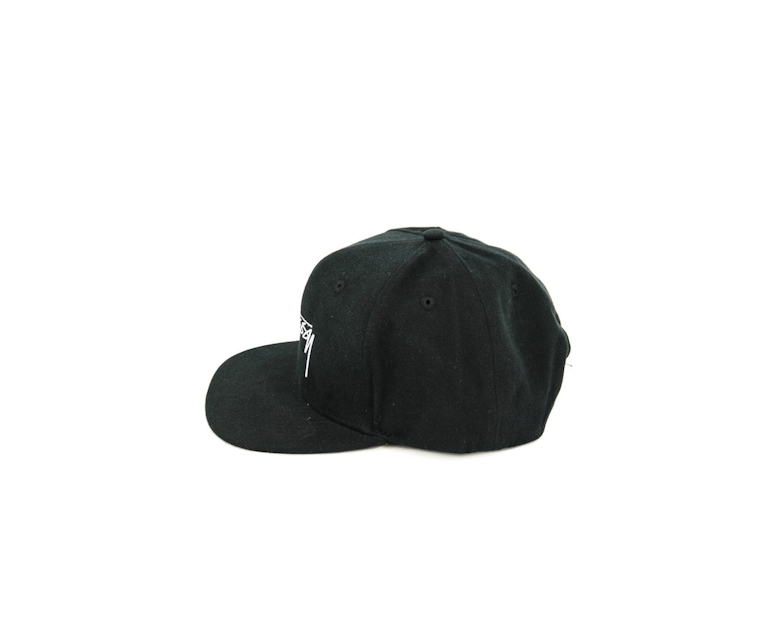 Stussy Smooth Stock Snapback Black