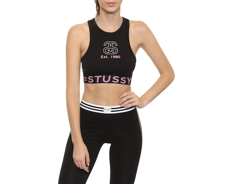 Womens Heat Crop Top Black