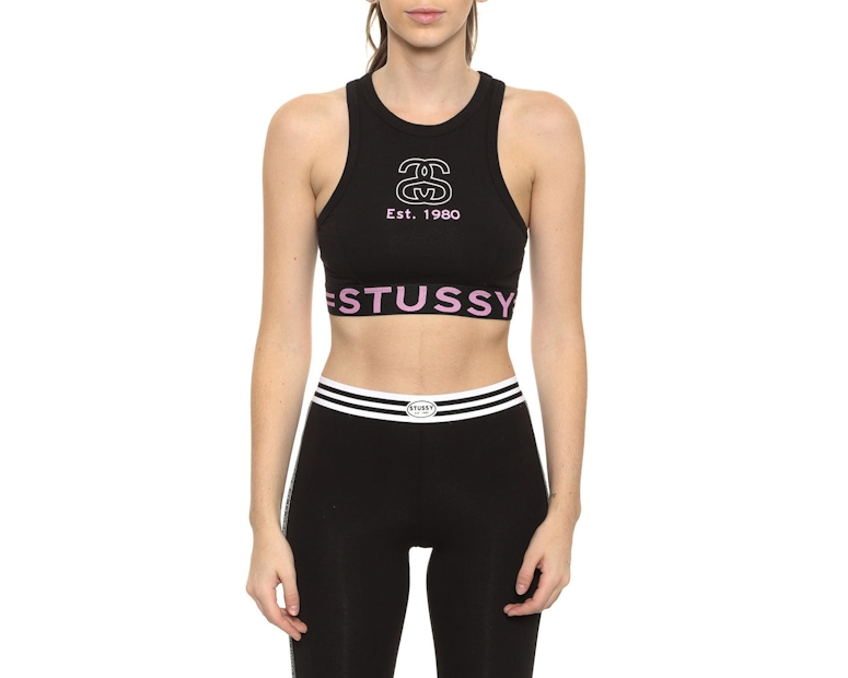 Womens Heat Crop Top Black