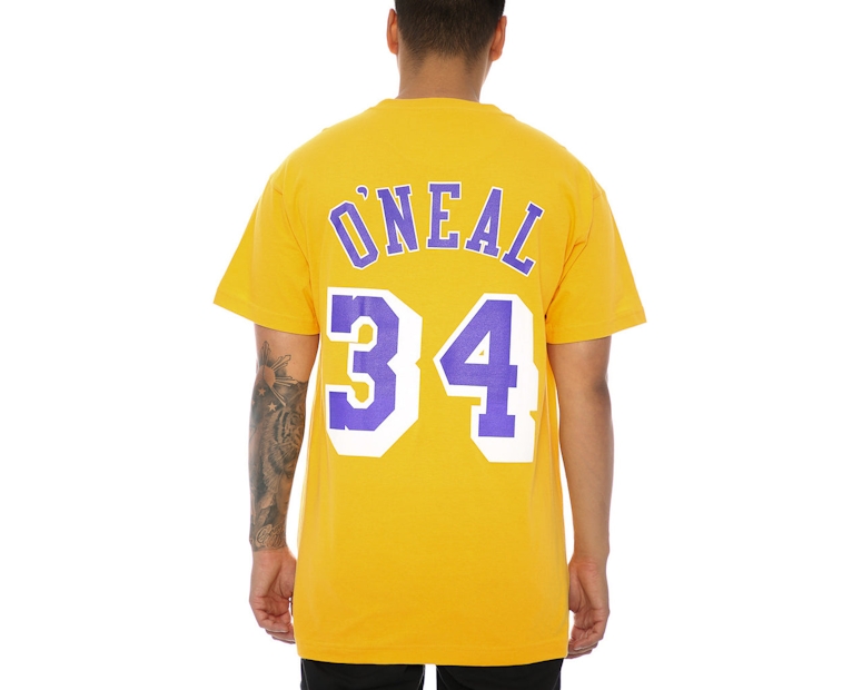 Mitchell & Ness Lakers O'Neal 34 Tee Yellow