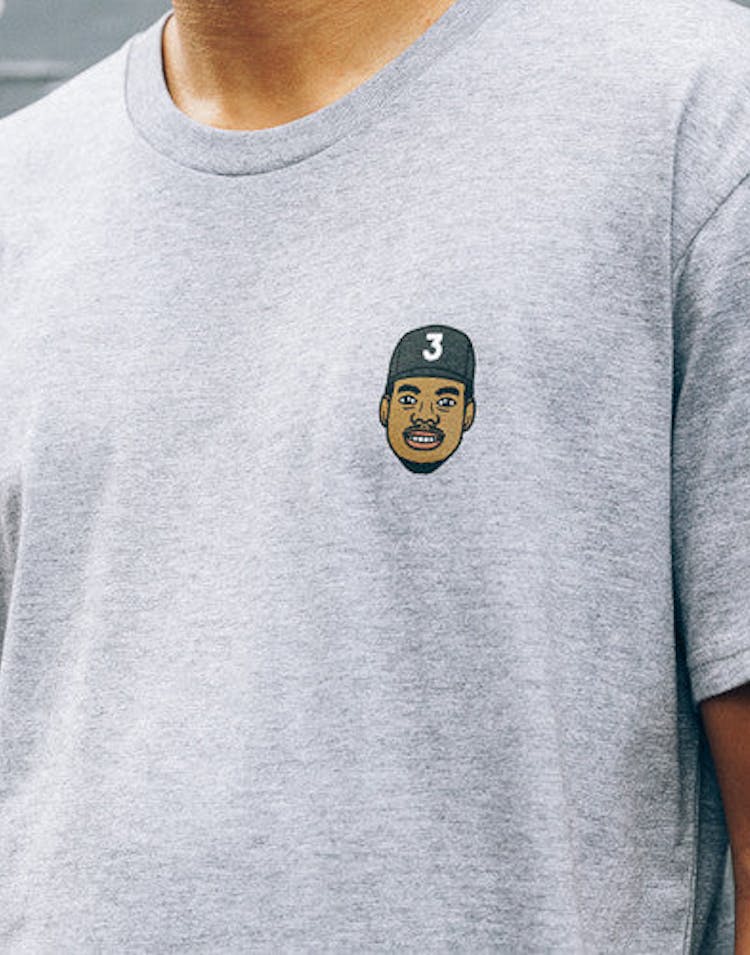 Goat Crew Chano the Rapper Mini Head Tee Grey