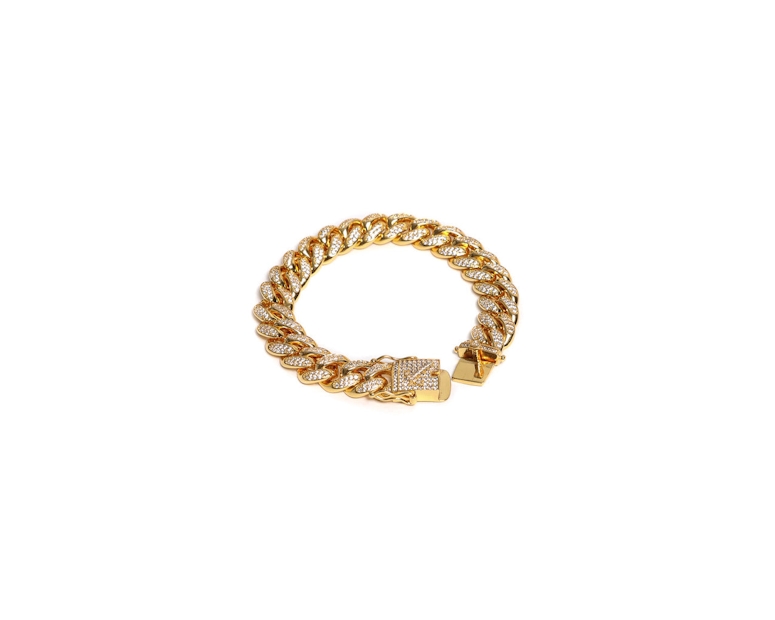 The GLD Shop Diamond Cuban Link Bracelet 8