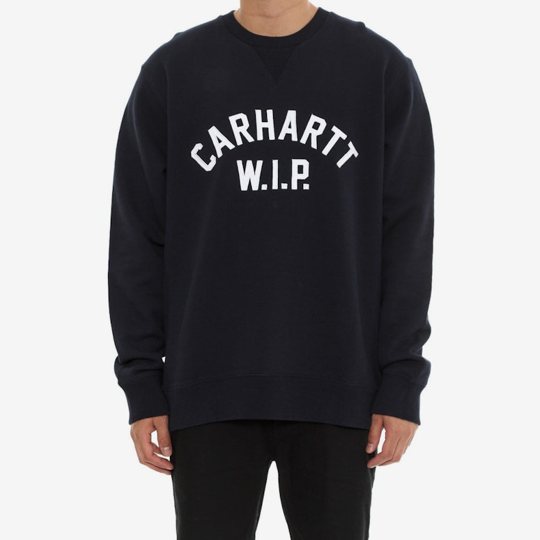 Carhartt USS Script Sweat Crew Navy/White