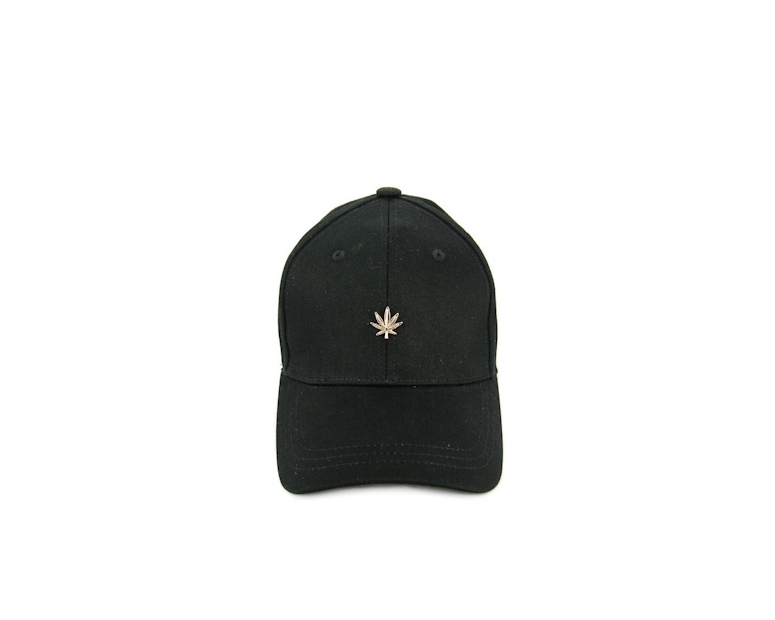 Hater Gold Cannabis Cap Black