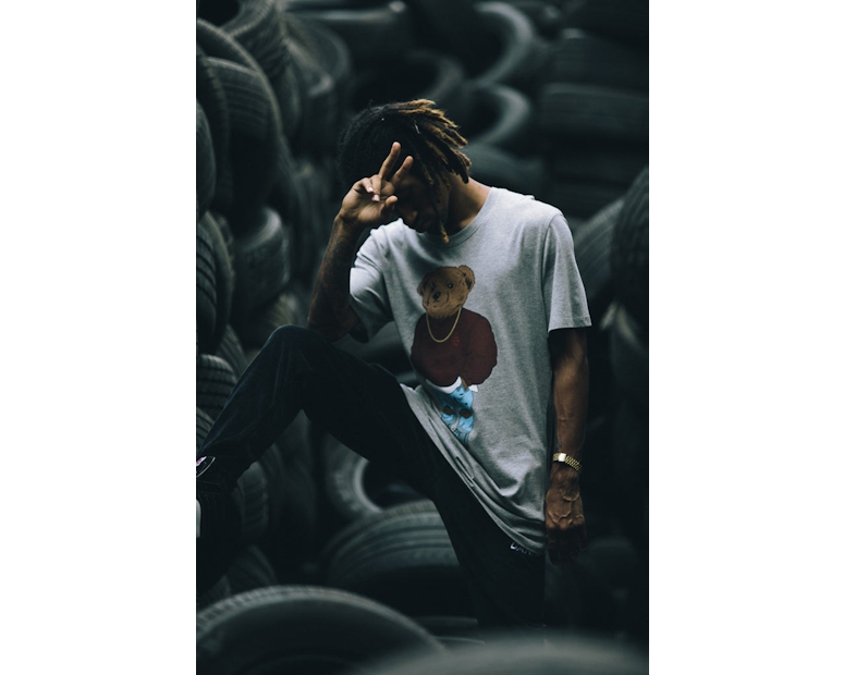 Goat Crew Pablo Bear Tee Grey