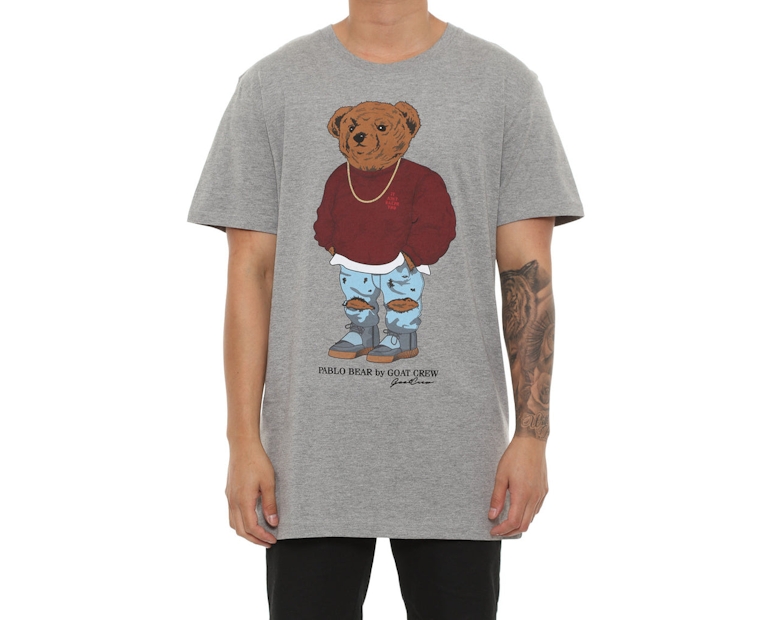 Goat Crew Pablo Bear Tee Grey