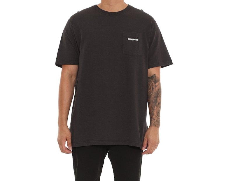 Patagonia P6 Pocket Logo Tee Black