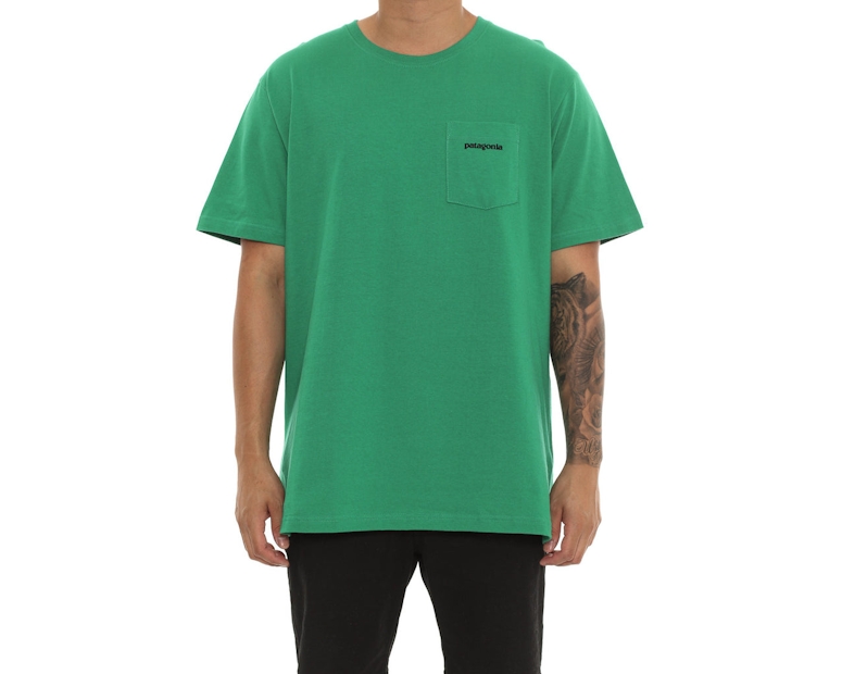 Patagonia P6 Pocket Logo Tee Green