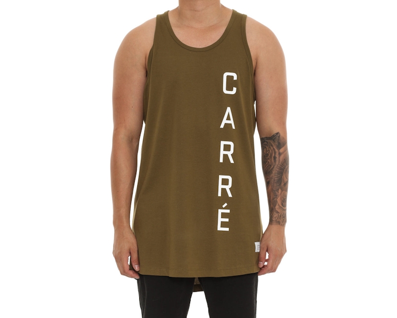 Carré Longitude Gratuit Singlet Olive
