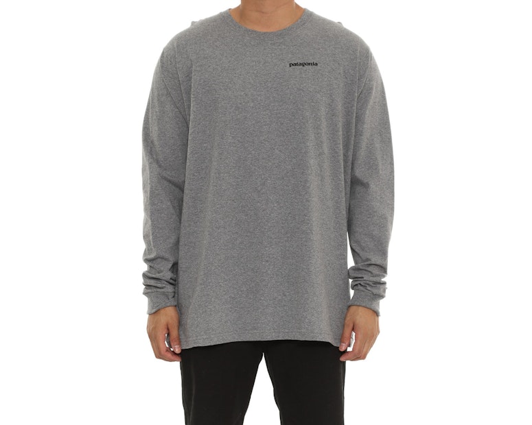 Patagonia P6 logo Long Sleeve Graphite