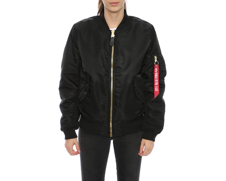 Alpha Industries Women's MA-1 Slim Flight Jacket Black