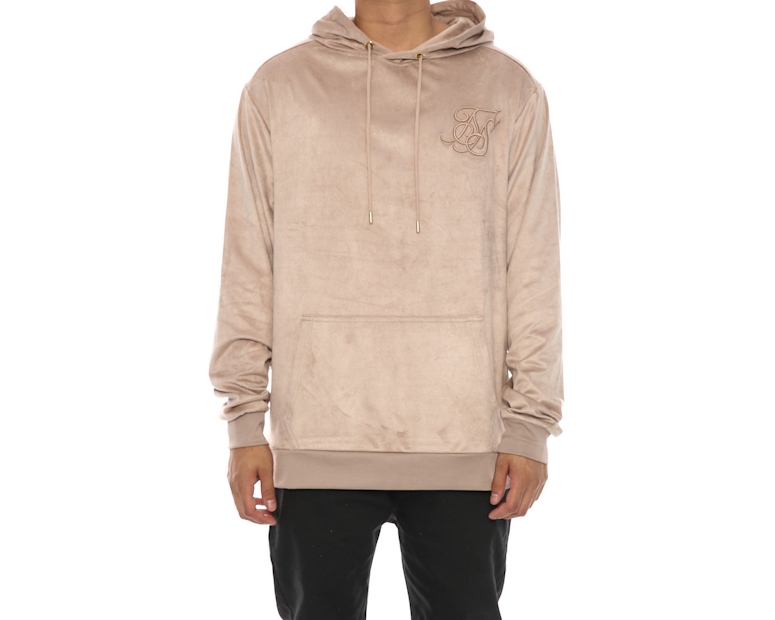 Sik Silk Cotton Suede Overhead Hoodie Sand