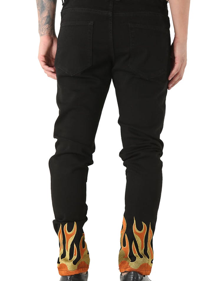 Embellish Flame Jean Black