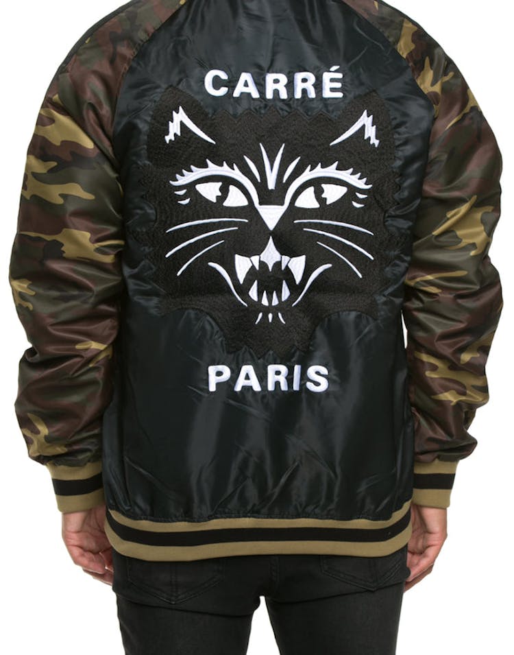Carré Felin Souvenir Varsity Jacket Black/Camo