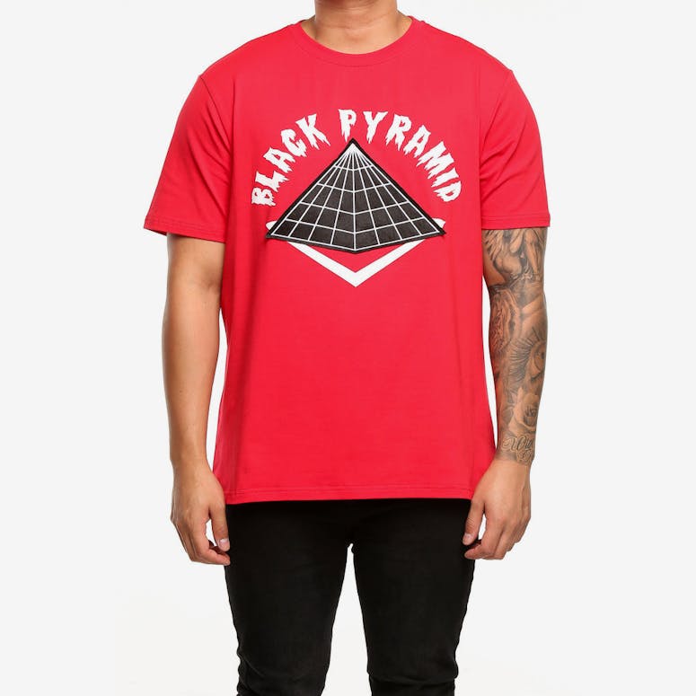 Black Pyramid Drip Logo Tee Red