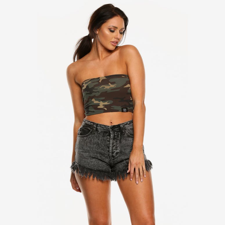 Goat Crew Women's Combat Bandeau Woodland Camo