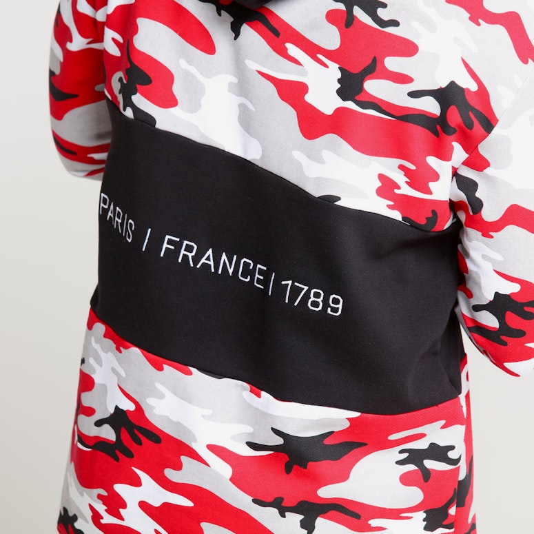 Carré Camo Rouge LS Hood Red Camo/Black