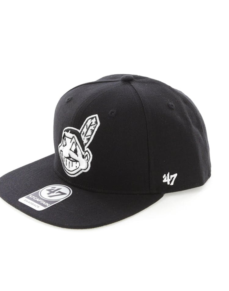 47 Brand Cleveland Indians Captain Snapback Black/White