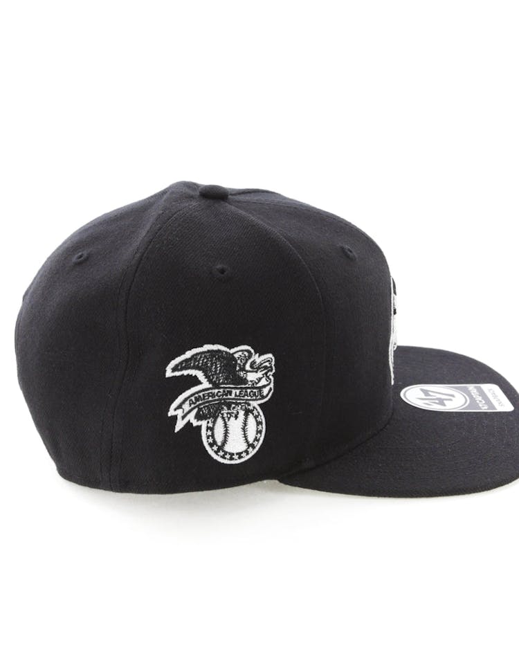 47 Brand Cleveland Indians Captain Snapback Black/White