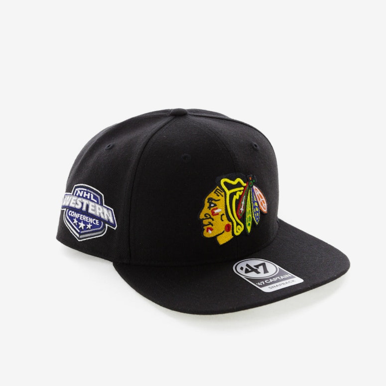 47 Brand Chicago Blackhawks Captain Snapback Black