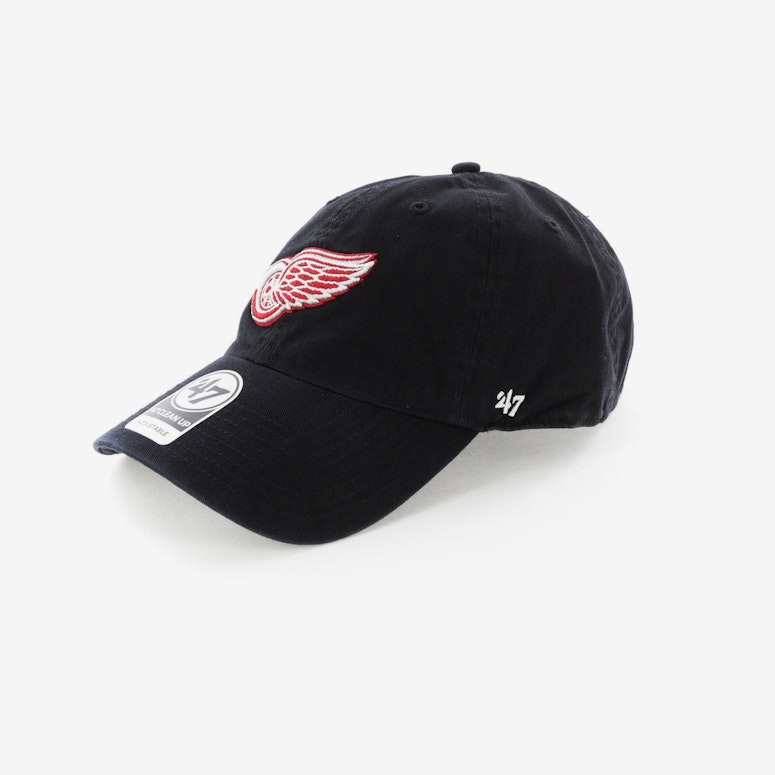 47 Brand Detroit Red Wings Clean Up Strapback Black