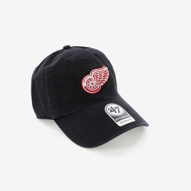 47 Brand Detroit Red Wings Clean Up Strapback Black