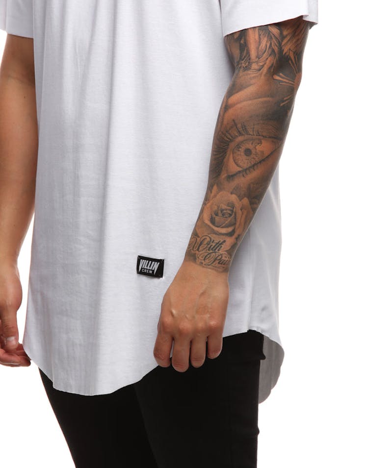 Brick City Villin Faded Faith Tee White/White