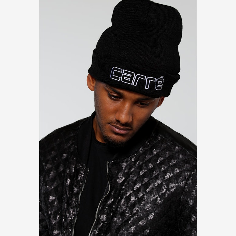 Carré Lignes Beanie Black