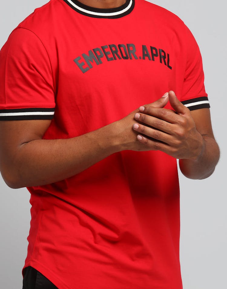 Emperor Apparel Baseball T-Shirt Red