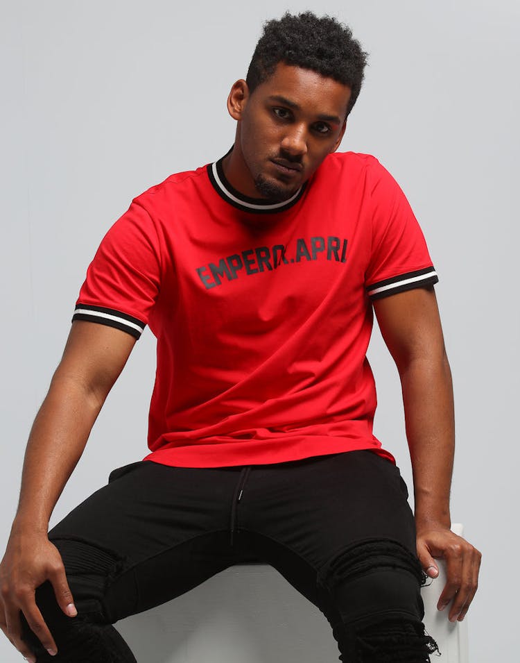Emperor Apparel Baseball T-Shirt Red