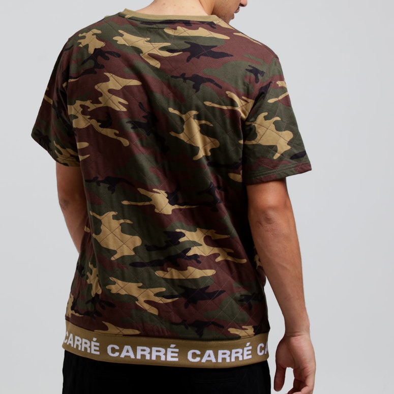 Carré Signal Quilted SS Sweater Camo