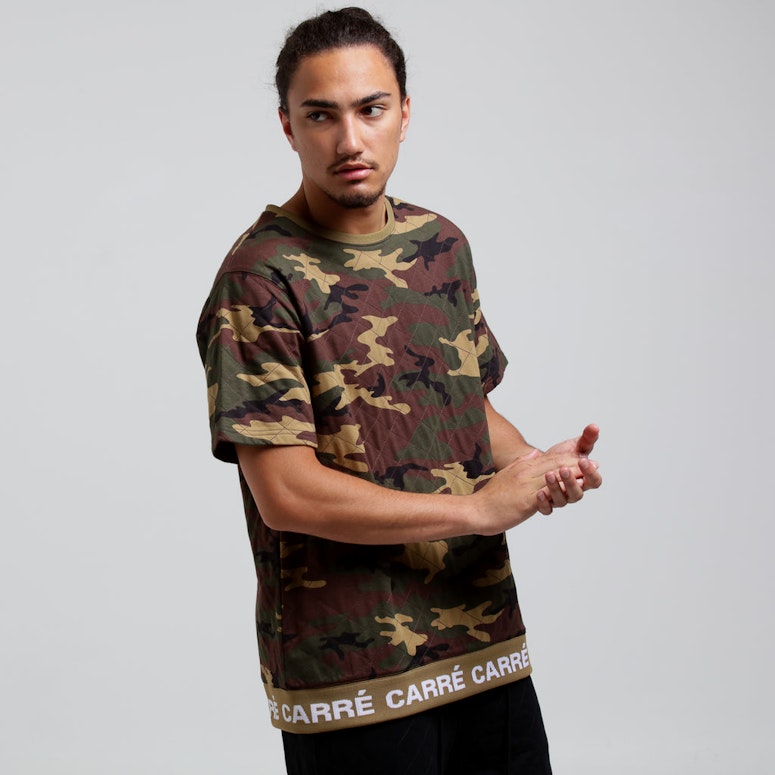 Carré Signal Quilted SS Sweater Camo