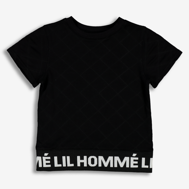 Lil Hommé Signal Quilted SS Sweater Black