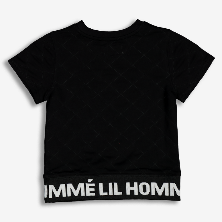 Lil Hommé Signal Quilted SS Sweater Black