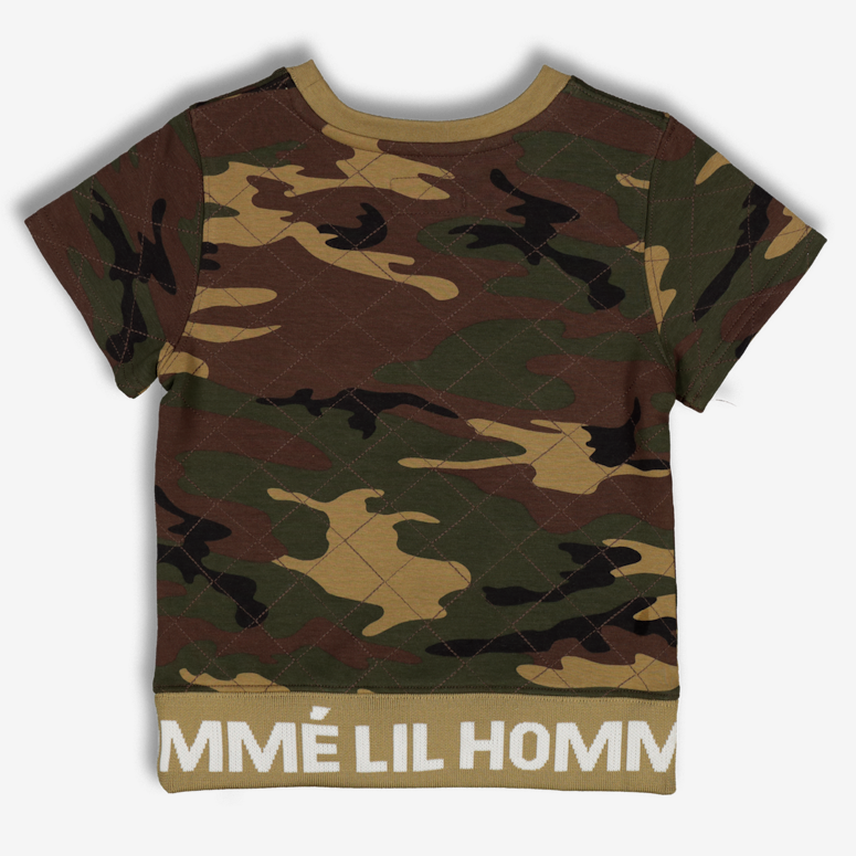 Lil Hommé Signal Quilted SS Sweater Camo