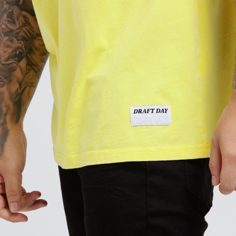 Draft Day Washed Up SS Tee Yellow