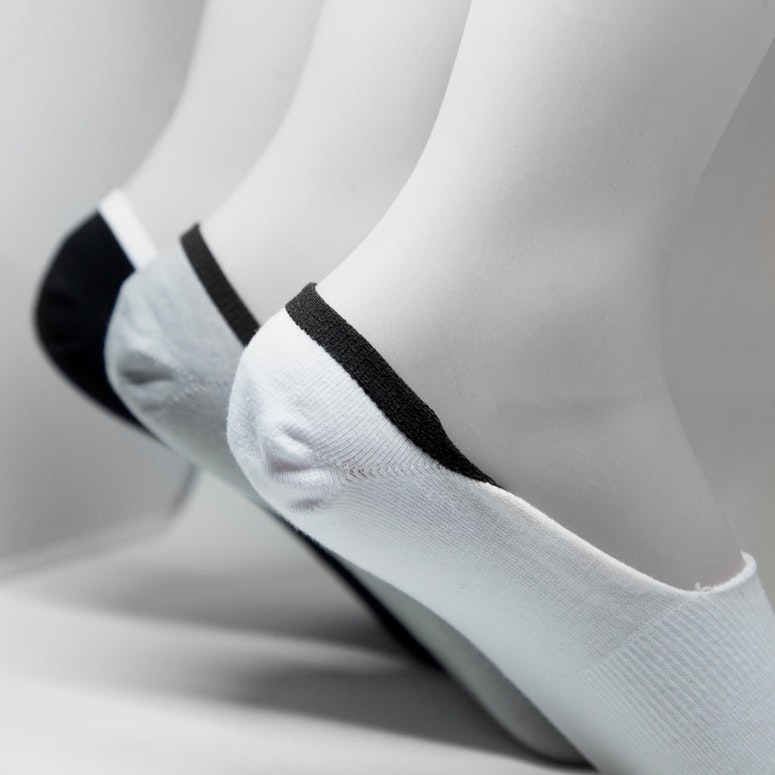 Carré Core No-Show Sock 3 Pack White/Black/Grey