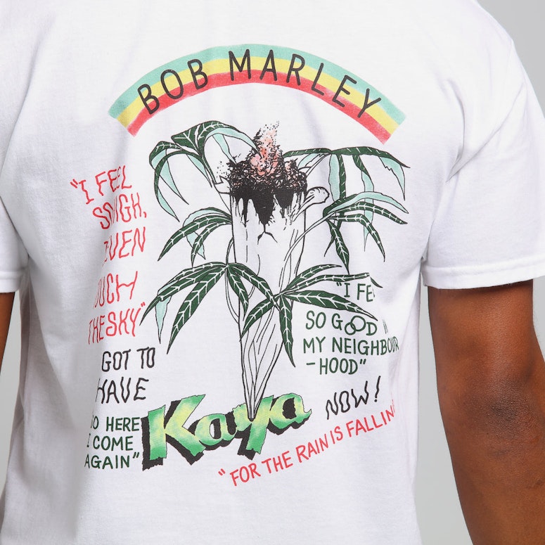 Bob Marley Kaya Rainbow SS Tee White