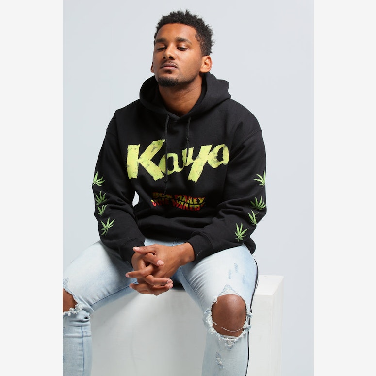 Bob Marley Kaya Leafs Hoodie Black