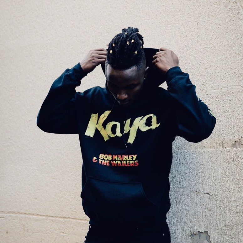 Bob Marley Kaya Leafs Hoodie Black