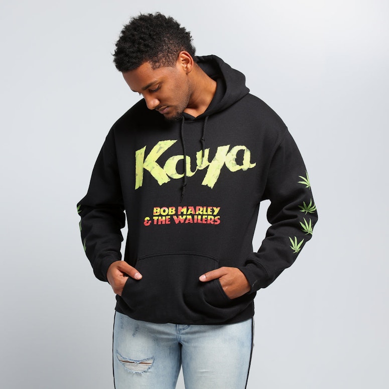 Bob Marley Kaya Leafs Hoodie Black