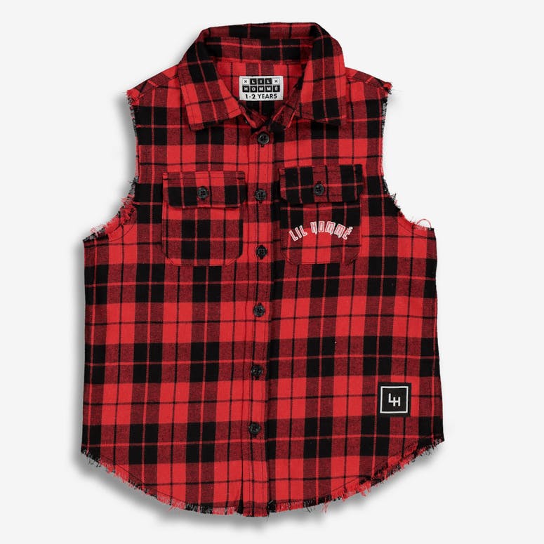 Lil Hommé Couper Cut Off Flannel Red/Black