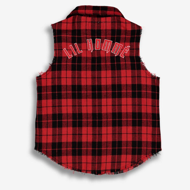 Lil Hommé Couper Cut Off Flannel Red/Black