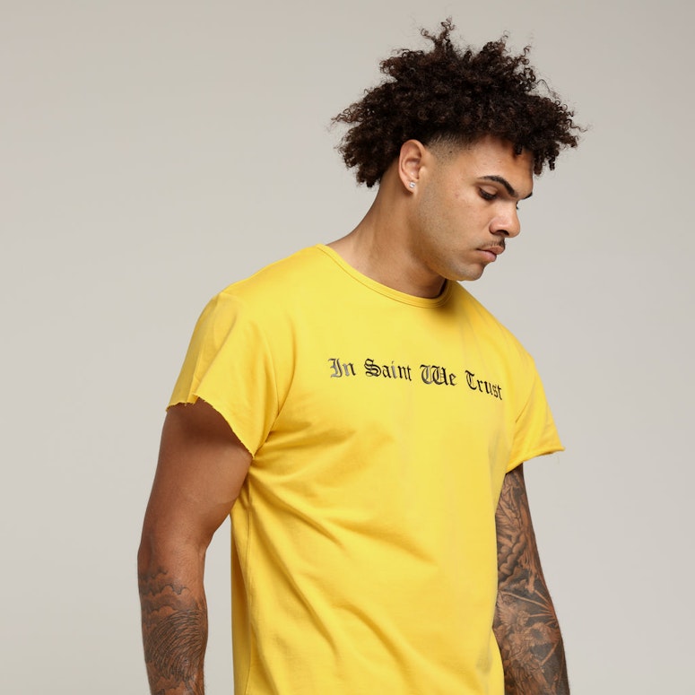 Saint Morta Faith Battlefield Tall Tee Mustard
